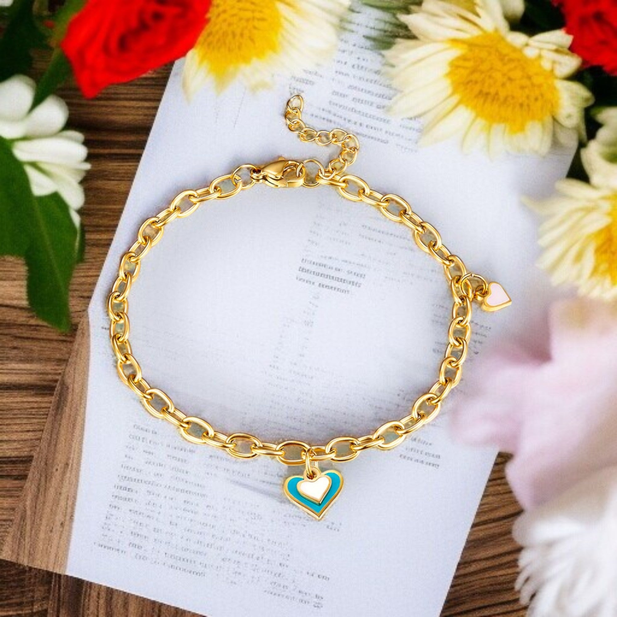 Chelsea Big & Small Heart-shaped Accessory Bracelet