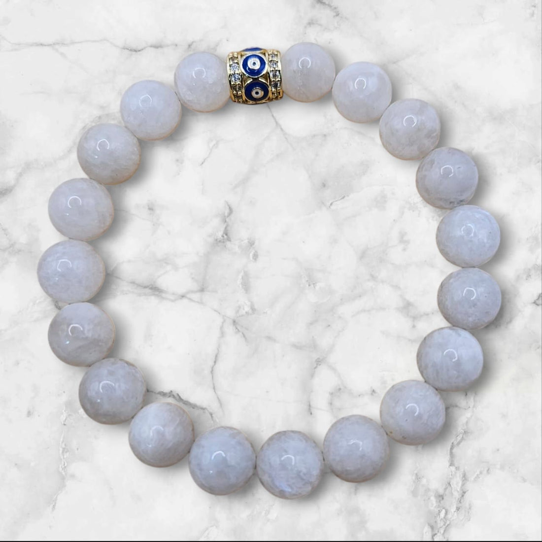 Moonstone & Evil Eye Bracelet