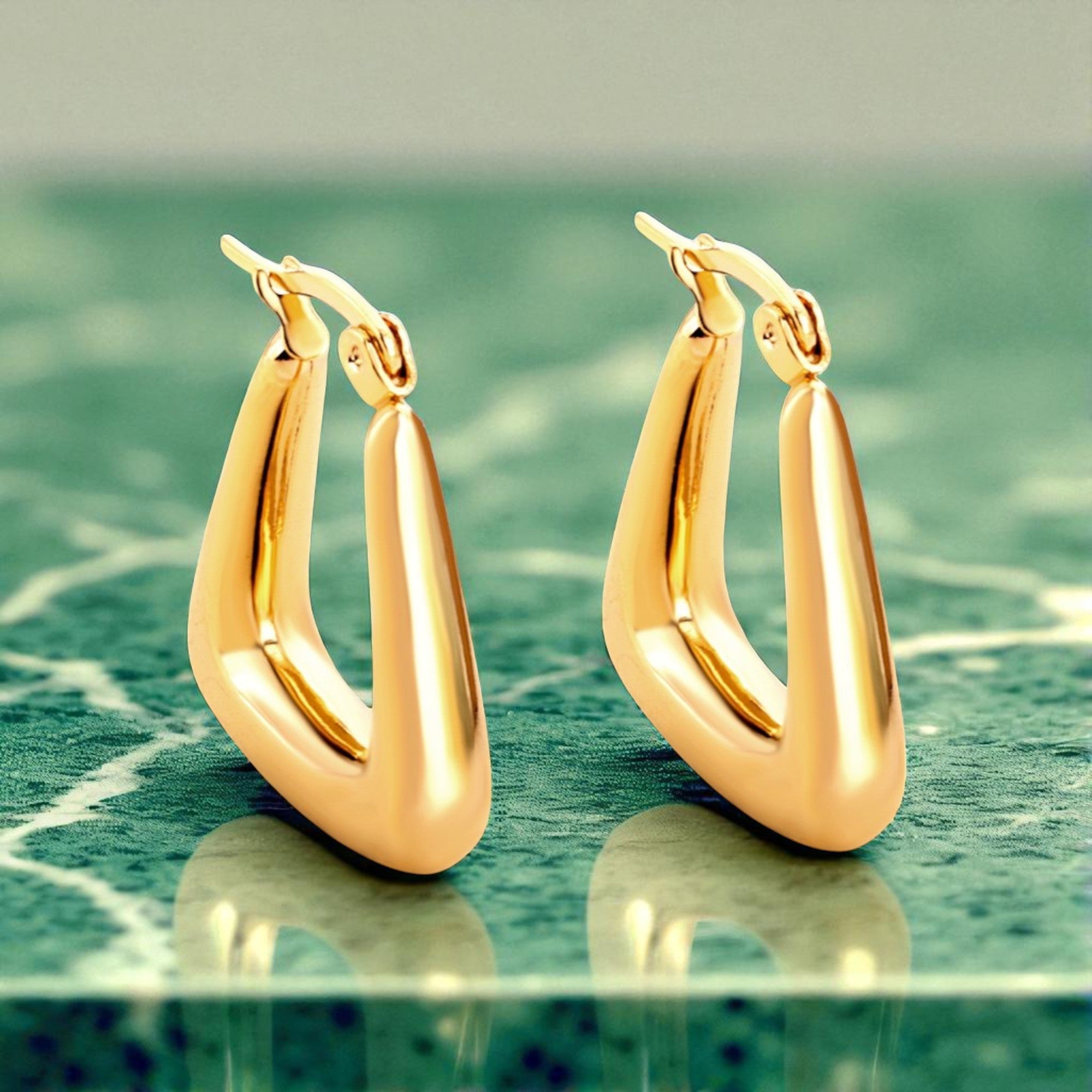 Mia Triangle Hoop Earring