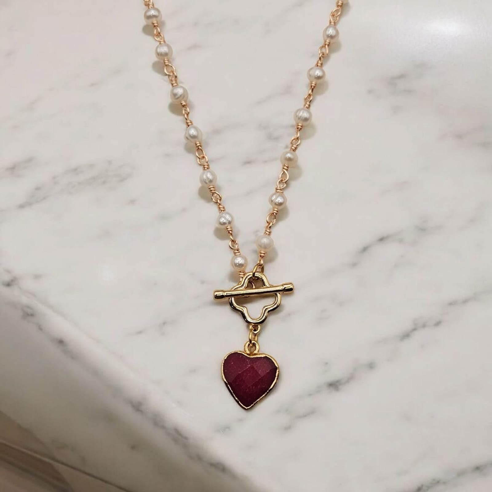 Valentina Red Agate Necklace