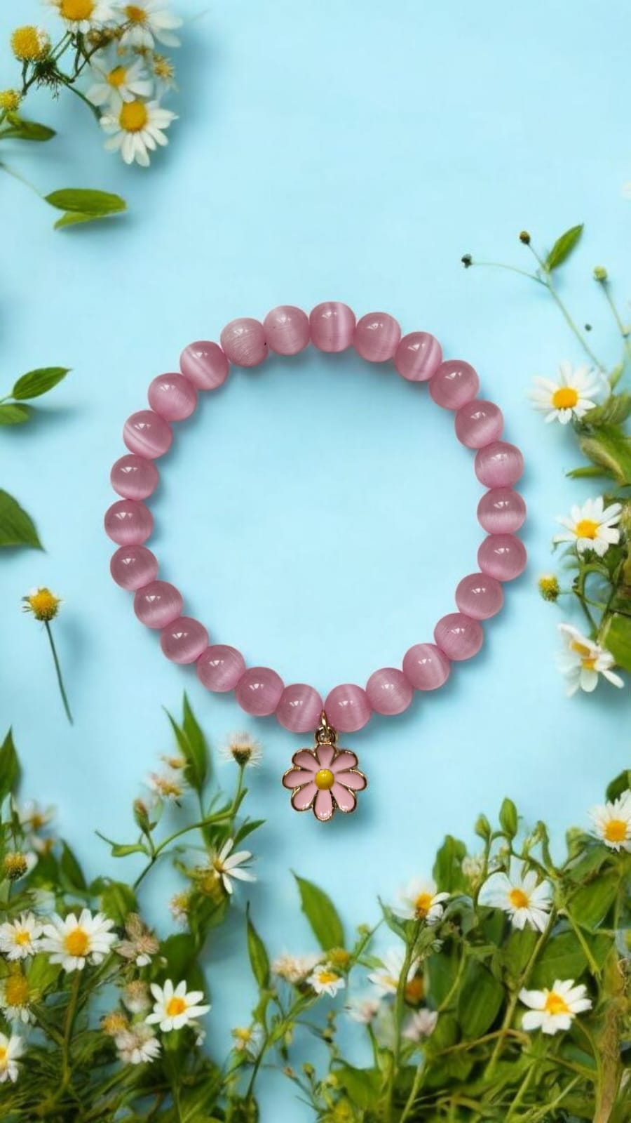 Pink Cat's Eye Bracelet