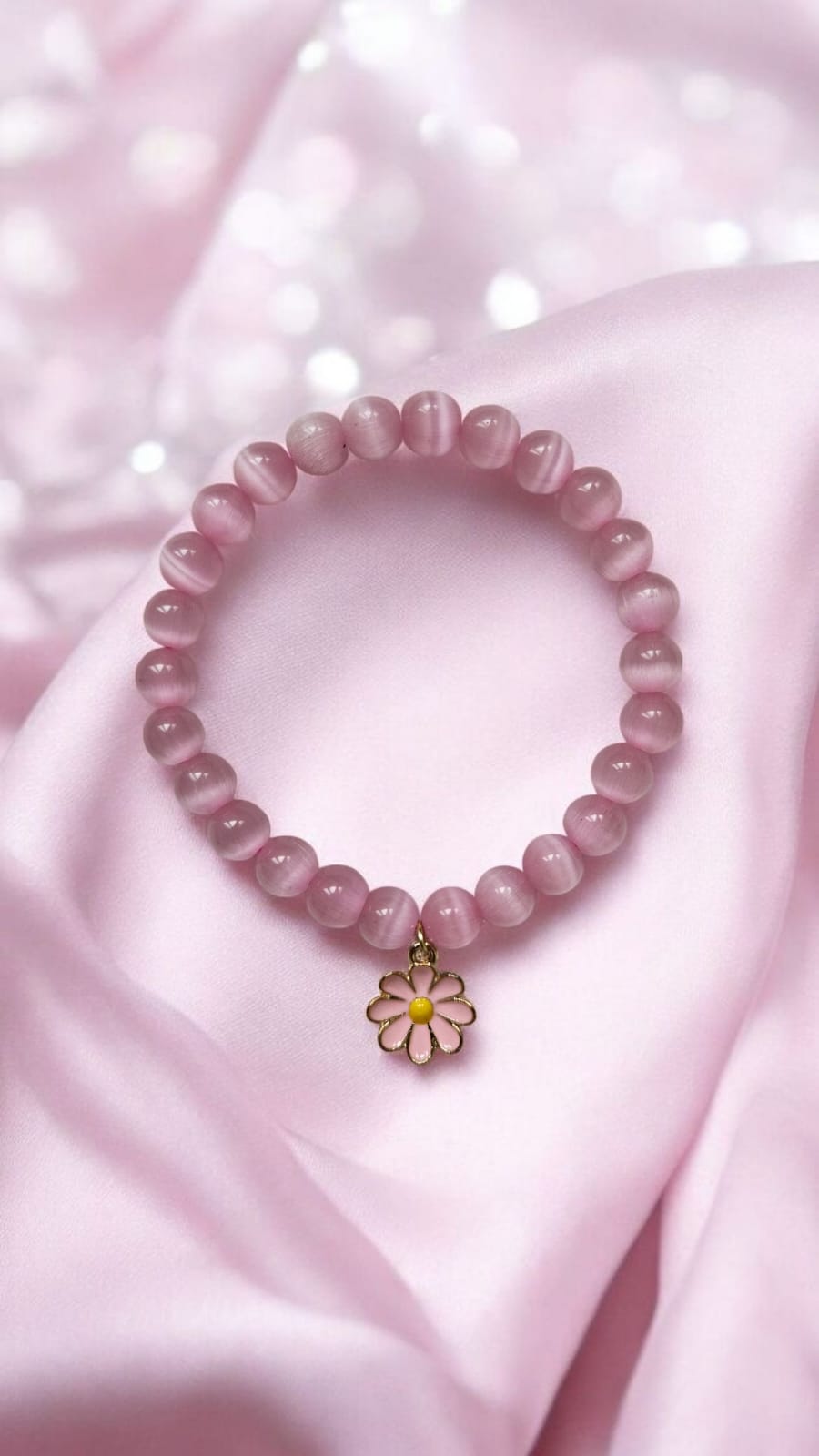 Pink Cat's Eye Bracelet