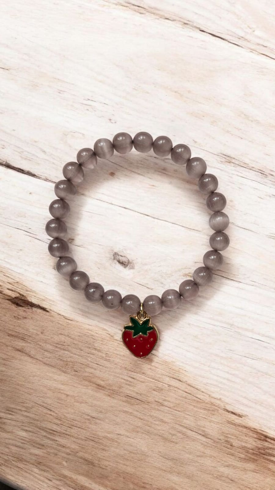 Gray Purple Cat's Eye Bracelet