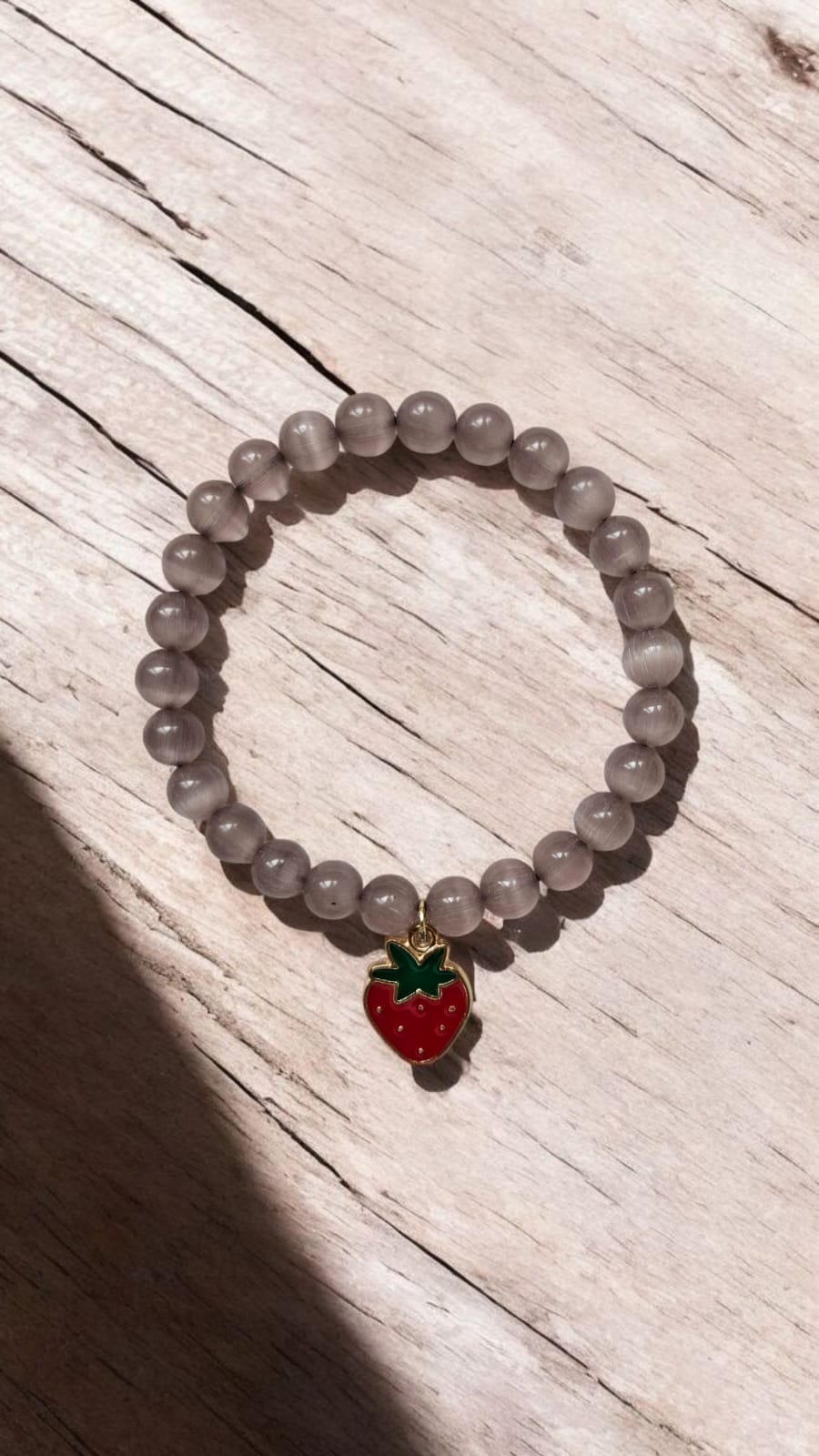 Gray Purple Cat's Eye Bracelet