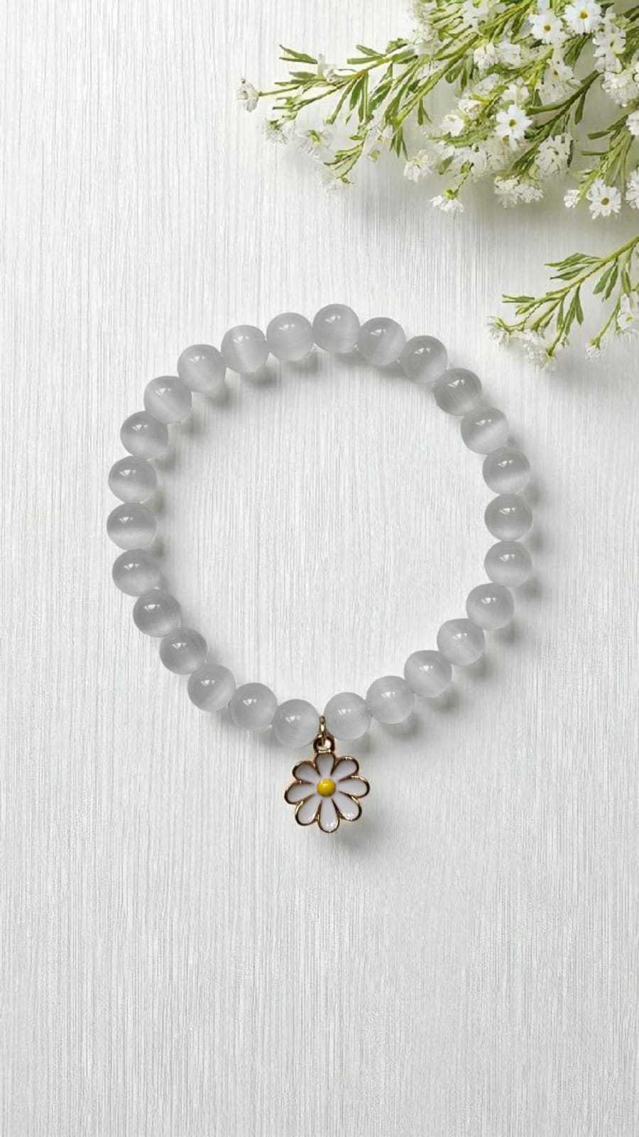 White Cat's Eye Bracelet