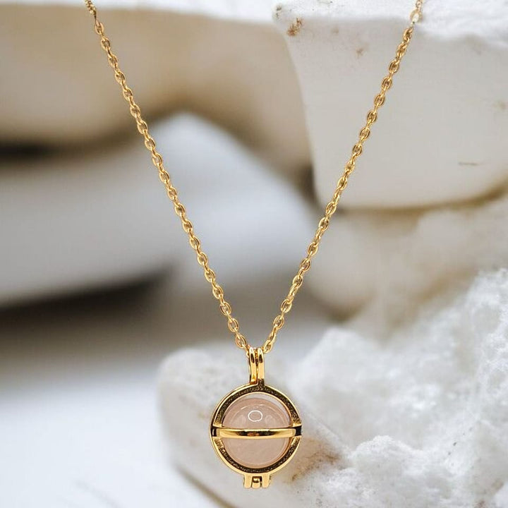 Stone Keeper Necklace with Rose Quartz