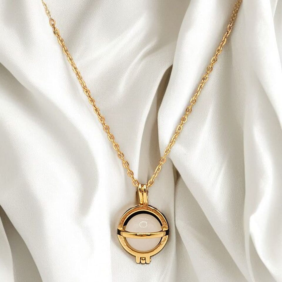 Stone Keeper Necklace with White Jade