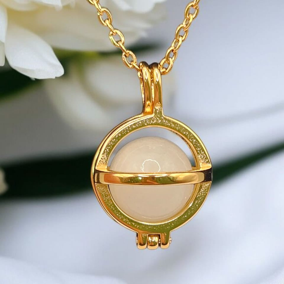 Stone Keeper Necklace with White Jade