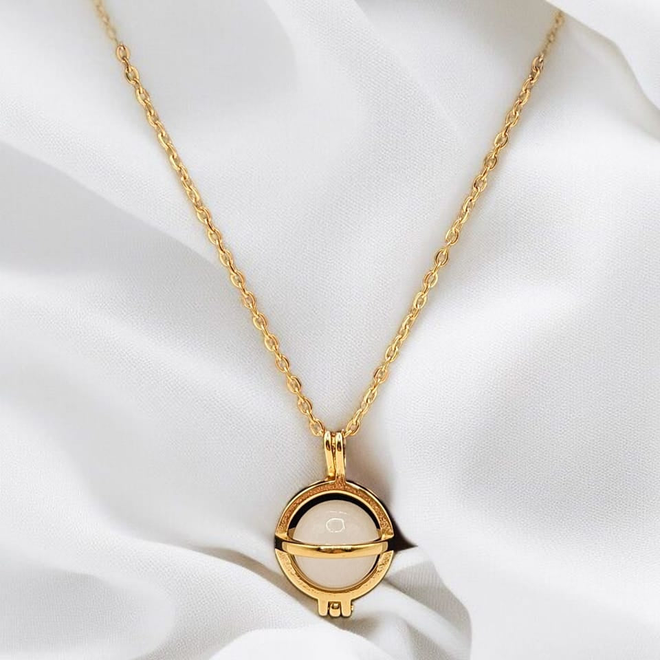 Stone Keeper Necklace with White Jade