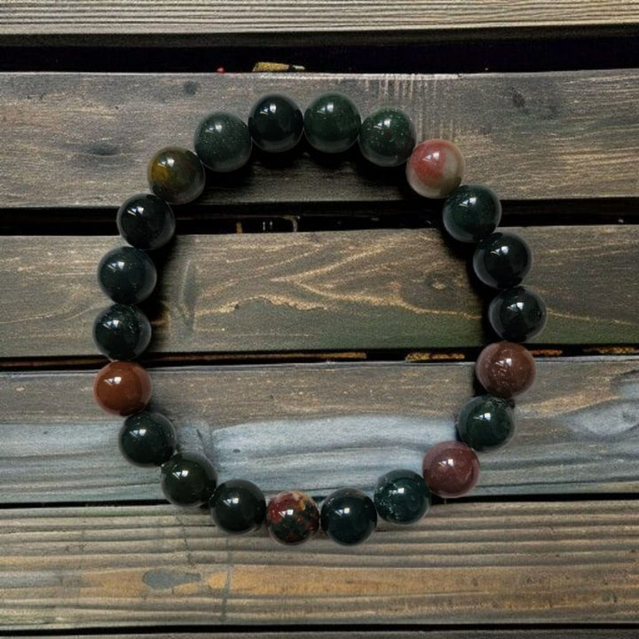 Natural Indian Bloodstone Bracelet