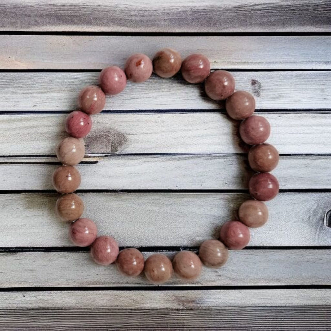 Natural Pink Rhodonite Bracelet