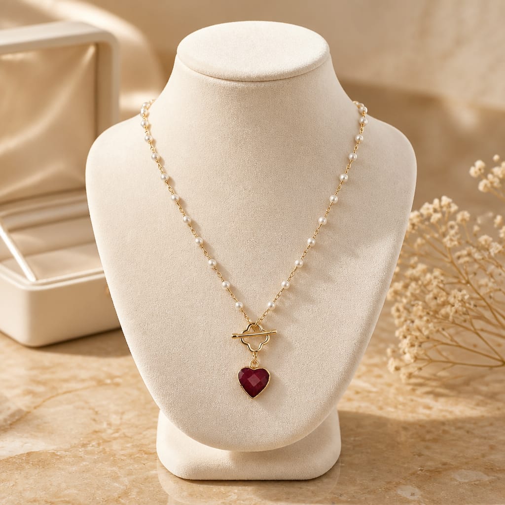 Valentina Red Agate Necklace